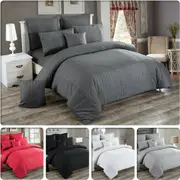Seersucker Double Queen/King/Super King Size Bed Duvet/Doona/Quilt Cover Set Collection
