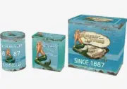 Mermaid Canisters Set Of 3 Food Safe Tins Beach Ocean Nautical Vtg Style Metal