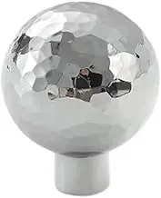 AIMALL Single Hole Cabinet Handle Drawer Pull 25mm 27mm Hammered Silver Simple Door Handle for Modern Furniture