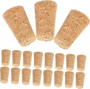 Hoement 30pcs Reusable Cork Stoppers for Wine Wooden Cork Plugs for Glass Bottles Elegant Storage Jar Design for Easy Organization for Wine Making and Bottle Sealing