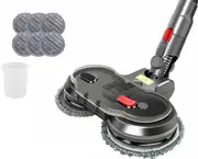 FOHOA Electric Motorised Mop Head Compatible With Dyson V7 V8 V10 V11 Cordless Vacuum Cleaners - 6 Replaceable Mopping Pads
