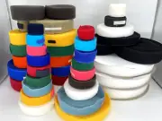 Sew On Hook and Loop Tape Large Lot of Misc Colors 1.5in / 1 in Non-Adhesive
