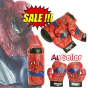 SPIDER MAN MINI PUNCHING BAG GLOVES SANDBAG SUIT KIDS BOXING OUTDOOR SPORTS TOY