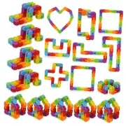 Pack Fidget Toy Wacky Tracks Snap and Click Fidgets Sensory 24 Rainbow Color