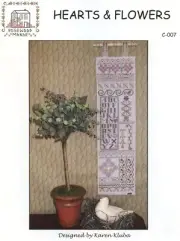 Rosewood Manor Designs / Karen Kluba ~ C-007 Hearts & Flowers Chart + Charm Pack