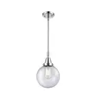 Innovations Beacon 1 Light 8" Mini Pendant, PC/Seeded - 447-1S-PC-G204-8