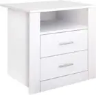 Bedside Table White Bed Side Tables Storage Small Narrow Desk Chest of Drawers,