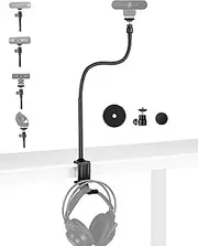 Brio 4K Webcam Stand, 24 Inch Rotating Magnetic Mount Webcam Mount with Headphone Hook Compatible with Logitech Brio 4K, 100, 101, 301, 300, 500, C270, C310, C505 Webcams