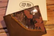 ZEP PRO Fence Row Camo Leather LSU Tigers bifold Wallet billfold tin box