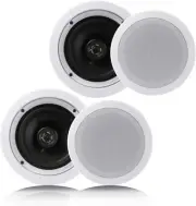 6.5” In-Wall In-Ceiling 2-Way Home Speaker System 200 Watts White