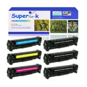 6PK CE320A Toner BK/C/Y/M for HP 128A Color LaserJet Pro CP1525N CM1415FN MFP