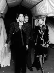 Yves Saint Laurent & Pat Cleveland at Opium Perfume Party at S - 1978 Old Photo