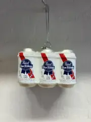 Pabst Blue Ribbon Ornament 6 Pack Cans Beer Christmas Collectible Milwaukee New
