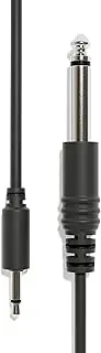 ExcelValley - 1-Pack - Mono Patch Cables - TS 3.5mm 1/8" to 6.35mm 1/4" [Black | 90 cm - 35.43"]