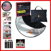 36" Aluminum Fire Pit Protector Mat - Waterproof & Scratchproof BBQ Essentials