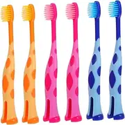 EXAOMBLE 6pcs Cute Toothbrush Soft Bristles Manual Toothbrush for Safe and Portable Design