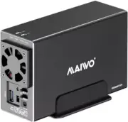 NEW Maiwo K35272U3 3.5" Dual Bay USB 3.2 HDD Enclosure RAID 0,1 Aluminum Housing