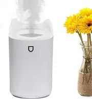 Personal Humidifier - Desk Air Humidifier with Colorful Light,2 Nozzles, 3L Travel Humidifier, 3 Mist Modes, Quiet Humidifier for Nightstand, Travel, Home