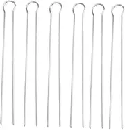 6Pcs Stainless Steel BBQ Skewers U Shaped Metal Grill Skewers for Kebabs Long for Meat Vegetables and Poultry for Outdoor Barbecue with Storage Bag