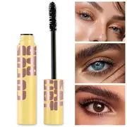Waterproof Long-lasting Mascara, Lengthened Curled Lashes, Waterproof & Sweatproof Long Lasting Non-smudged 2pcs