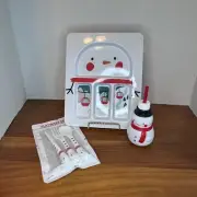 Set of 3 Kids Divided Tray Snowman Flatware Cup Target Bullseye Playground