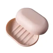 4Pcs Plastic Shower Soap Box Bathroom Tray Dish Storage Holder Plate Home Travel Protector Case