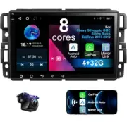 8 Core 4+32G Android 12 CarPlay Touch Backup Cam GPS - Silverado Sierra Enclave