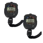2 Pack Multi-Function Electronic Digital Sport Stopwatch Timer, Large Display