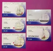 1981 Nevis,Tuvalu,St.Kitts,5 Booklets, Prince Charles Princess Diana Wedding,MNH