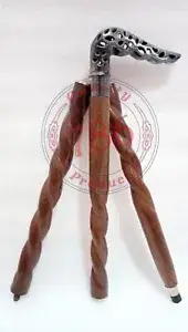 Vintage Antique Walking Cane Wooden Walking Stick Brass Handle Engraved Gift