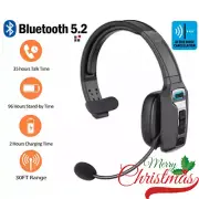 Trucker Bluetooth 5.2 Wireless Headset With Noise Cancelling Mic Phones PC Use