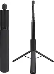 120CM Selfie Stick, Long Extendable Selfie Stick Tripod, Aluminum Handle Grip with 1/4 Inch Screw, for X4 X3 ONE X Action Camera
