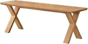 LYXWGRZD Dining Bench, Small Wood Bench, Farmhouse Wood Bench, Table Benches with Double X-Structure, Entryway Bench, Bench end of Bed for Living Room Bedroom
