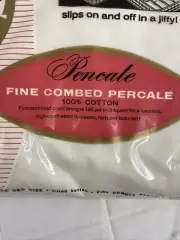 Vintage NOS Penney's Fine Combed Percale Pencale Fitted White Double Sheet