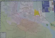 Tri-Cities Kennewick Pasco Richland 27 x 39 Laminated Wall Map (G)