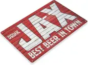 JAX BEER TIN SIGN BREWERY BOTTLE LABEL BREWING COMPANY PUB BAR GRILL BREWERIANA