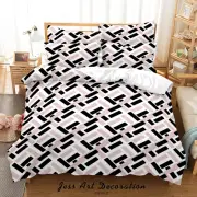 3D Geometric Decorative Pattern Quilt Cover Set Bedding Sets Pillowcases Queen 3