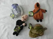 HASBRO Kenner STAR WARS BUDDIES R2-D2 Jawa Figrin D'an Jabba the Hutt Beanies