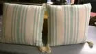 Brand New Set of Target Stores Aquarius Blue 18" x 18" Throw Pillows w/ Tassels