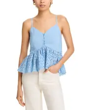 Aqua Button Front Cami Top - Exclusive