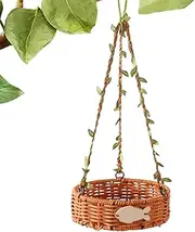 Parrot Bed | Breathable Parrot Hammock,Imitation Rattan Hand-Woven Breathable for Lory Sleeping Chewing Enrichment Indoor Nesting Climbing Training Canary Cockatiel