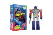 Super7 Super Cyborg Transformers Optimus Prime Clear Red/Blue - 11" Transformers Action Figure Classic Cartoon Collectibles and Retro Toys