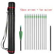 12pcs31'' Mixed Carbon Arrow and quiver 500 spine Arrow for Recurve/Compound Bow