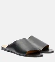 [The Row] The Row Signum leather slides AU 11 black