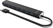ASHDEL 7 Ports USB 3.0/2.0 HUB Splitter Up to 5Gbps High Speed USB3.0 Separator USB HUB Data Transmission Safe Charging for Notebook Laptop PC