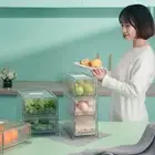 Transparent Organizer Sealed Multifunction Transparent Eggs Storage Box Drawer