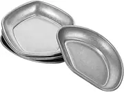 Luxshiny 4pcs Stainless Steel Sauce Dish Dip Plate Soy Sauce Dish Mini Plate Metal Sauce Dishes Small Dish for Cooking Dipping Dish Prep Plate for Cooking Dipping Sauce Plate Dipping Bowl