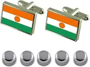 [Select Gifts] Shirt Dress Studs Niger Flag Cufflinks