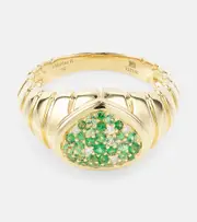 [Marina B] Marina B Timo 18kt gold ring with tsavorites and diamonds P gold