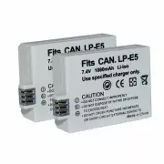 2X New Battery for Canon LP-E5 EOS 500D 450D 1000D Kiss X2 X3 Digital Rebel T1i